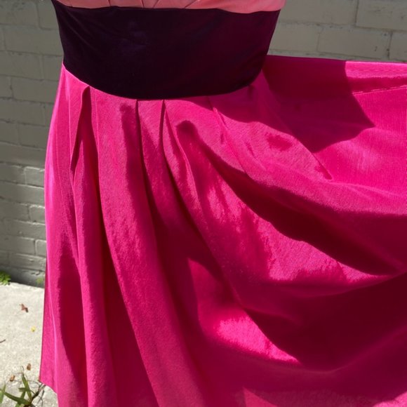 Vivienne Tam Vintage Strapless Pink Purple Dress - Picture 6 of 11